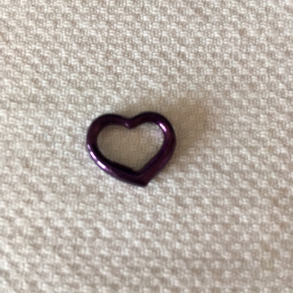 Purple Open Heart Pendant